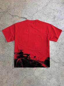 StoneGrade OEM数码全印花宽松落肩T恤（高品质） - 紅色 - 查看 2