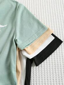 SHEIN 4pcs Kids Cute Cartoon Dinosaur Print Short Sleeve T-Shirts, Casual & Versatile,  Toddler Boy Clothes  Summer Outfits - Multicolor - View 7