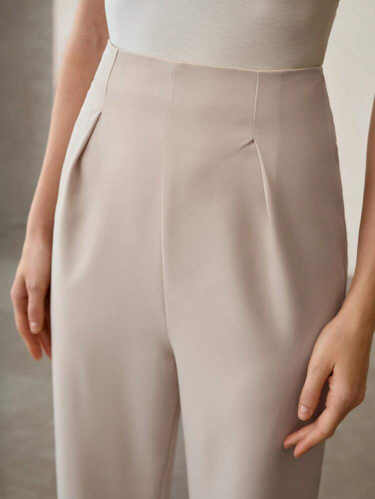 WOMEN'S PLEATED TAPERED PANTS FOR COMMUTING