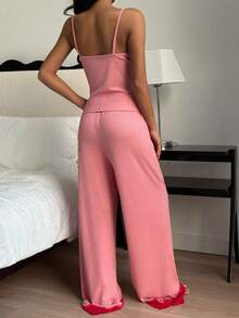 Miss Vinta Bộ đồ ngủ nữ ren hồng phối họa tiết kiểu Âu & Mỹ gợi cảm - Nhiều màu - Xem 2