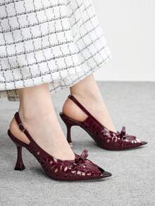 CUCCOO BIZCHIC 女士高跟凉鞋 - 復古酒紅色 - 查看 2