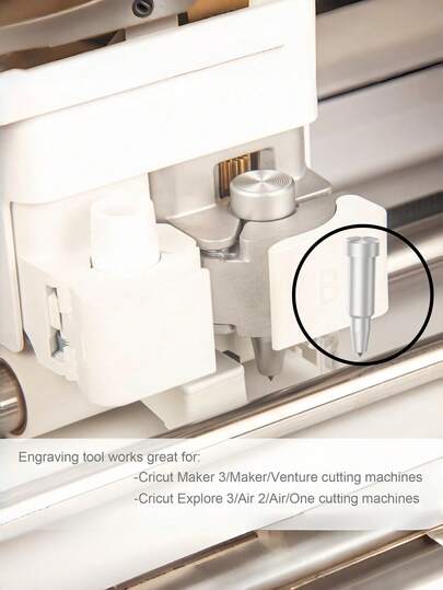 1pc Premium Carbide Steel Engraving Tip Tool For Maker 3/Maker/Venture/Explore 3/Air 2/Air/One Multi Material Use On Soft Metal Leather Acrylic Plastic Craft Supplies Must Haves