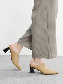 CUCCOO BIZCHIC Women's Elegant Pointed Toe Pumps For Commuting Spring Shoes - Khaki - View 3