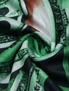 ROMWE MEN Street Life Men's Letter Print Round Neck Short Sleeve Casual Versatile T-Shirt - Multicolor - View 5