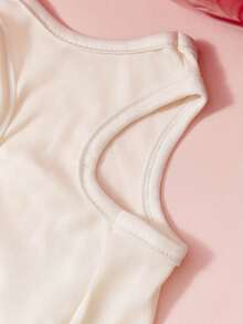 PETSIN 1件粉色豹纹爱心情人节印花宠物背心，米色运动风亲肤透气夏季宠物服装