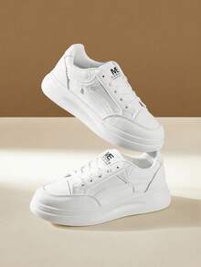 CUCCOO EASI Giày thể thao đế dày buộc dây màu trắng, chống thấm nước, kiểu dáng thời trang xuân/thu 2026 dành cho nữ, thích hợp cho hoạt động thường ngày. - trắng - Xem 6