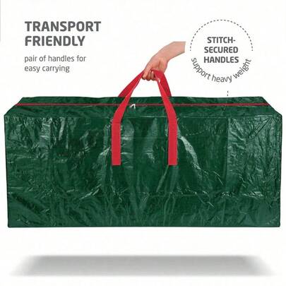 Saco de armazenamento para árvore de Natal de grande capacidade em PE – Impermeável e trançado, ideal para árvores de 2,1 a 2,7 metros. Presente perfeito para o Natal e Ano Novo.
