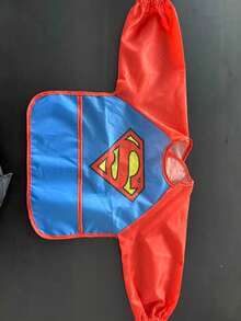 SUPERMAN X Cozy Pixies 1pc Baby Superhero Print Waterproof Long Sleeve Bib - Multicolor - View 10