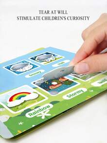 1pc Learning Quiet Sticker Book For Children Over 3 Years Old, Children's Early Learning Alphabet Table Animal Cognitive Books Learning Toys, Educational Activity Books For Toddlers, Children's Educational Toys (Random Color Circles) - Multicolor - View 7