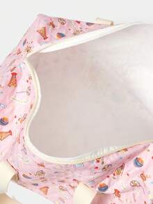 HARRY POTTER X SHEIN 可爱女士大容量卡通图案手提包，旅行包，手提包，过夜度假行李包，旅行行李包，大容量防水健身包，周末随身手提包 - 粉色 - 查看 6