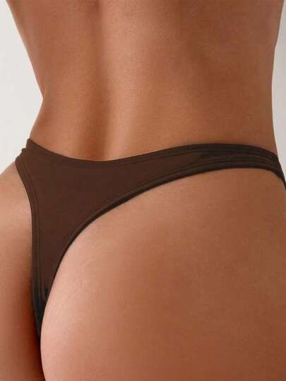 Swim Basics Braga de bikini de corte alto de unicolor