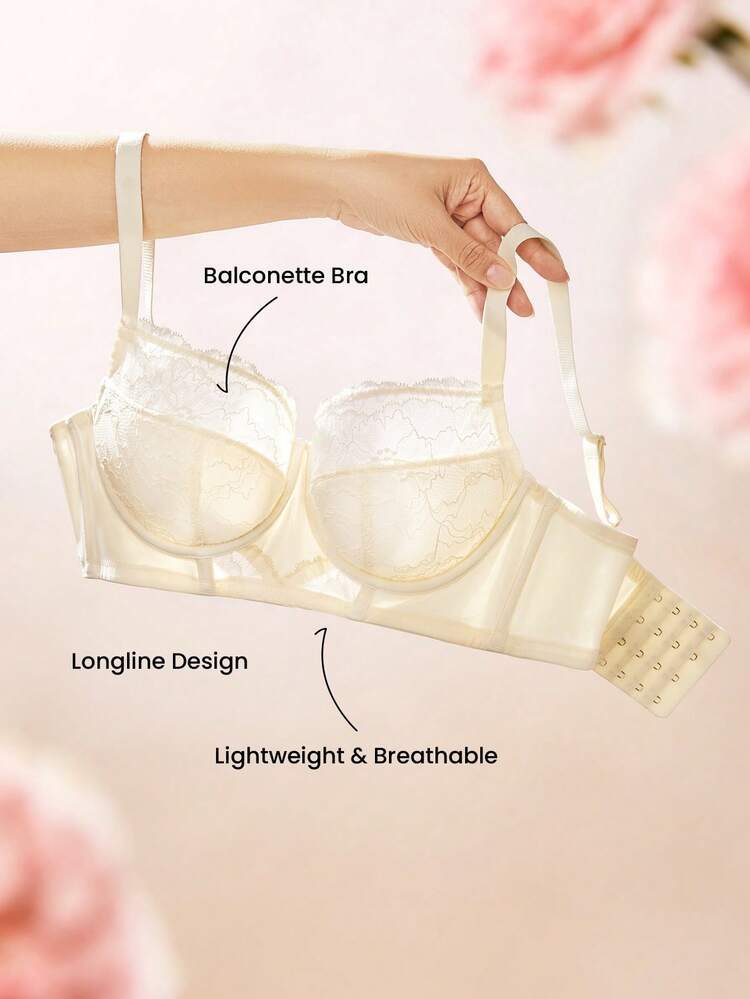 Lace Push-Up Longline Balconette Bra