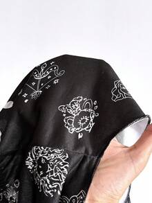 大码女式星座印花不对称下摆时尚百搭抹胸上衣，适合约会和派对穿着 - 彩色 - 查看 5