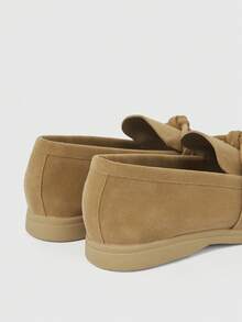 Sleekvia Casual Versatile Commuting Fringe Decor Flat Loafers - Camel - View 9