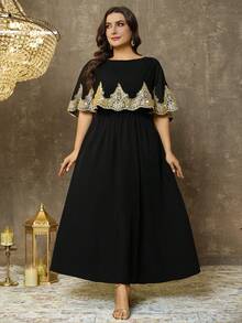 EMERY ROSE Un vestido de verano elegante y de gran tamaño tejido - Negro - Ver 9