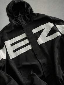 EASEVO Men's Fashion Patchwork Embroidered Jacket - Black and White - View 8