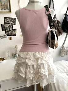 Lalippa New Valentine's Day Versatile Rhinestone Women's Tank Top - Pink - View 2