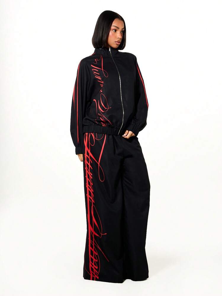 SUMWON WOMEN Oversized Track Jacket With Contrast Piping