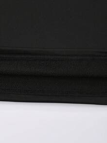 ROMWE MEN 男士印花短袖T恤，宽松版型 - 黑色 - 查看 5