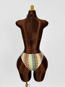 Swim SXY 2026新款春夏女士连体特殊面料金属链沙滩度假性感休闲泳衣 - 彩色 - 查看 4