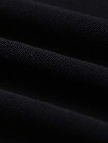 SHEIN Franclia Women's Elegant Waist Cinched Sleeveless Knit Dress, Suitable For Parties And Gatherings - Black - View 3