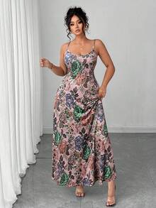 SHEIN Clasi Đầm dệt kim dài in họa tiết, thanh lịch, đa năng, cá tính, phù hợp cho nữ cỡ lớn, thích hợp mặc đi làm và sinh hoạt hàng ngày. - Nhiều màu - Xem 6