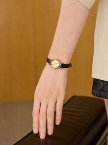 MOTF PREMIUM 女士时尚简约优雅金色罗马数字腕表 - 金色 - 查看 5