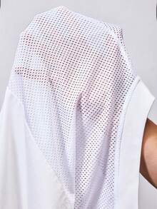 AXEPEAK Men's Casual Numeric Print Round Neck Loose Fit Short Sleeve T-Shirt, Summer - White - View 6