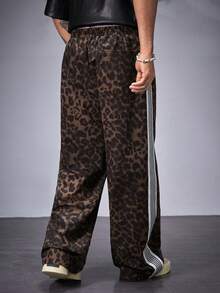 AXEPEAK Men's Digital Print Loose Woven Casual Pants - Khaki - View 2