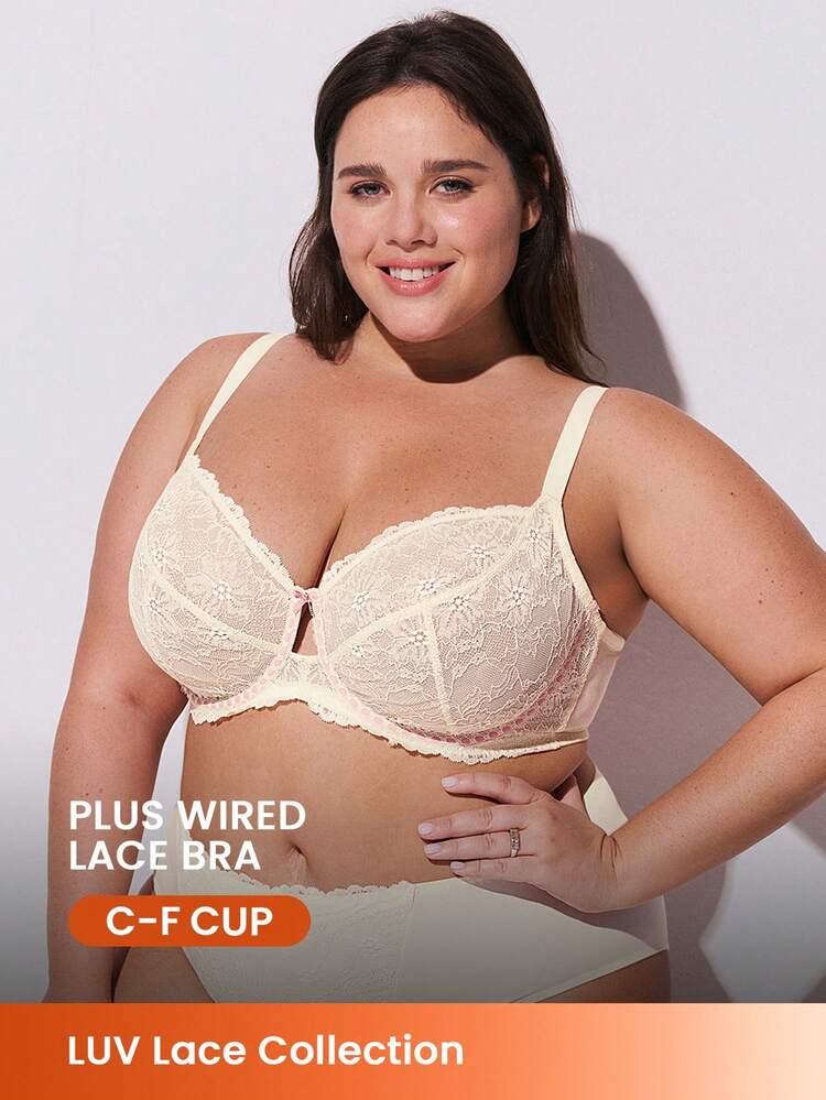 Soutien-gorge de mariée intime avec couvrance intégrale, respirant, sans doublure, en dentelle blanche élégante et détail de trou de serrure en maille. Lingerie de détente pour courbes, transparente, minimaliste