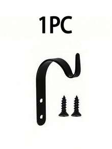 Bộ 3/6/9/12 móc treo tường bằng sắt mộc mạc, giá treo cây hình chữ S uốn cong nhỏ, móc treo cây trang trí bằng gang, hoàn hảo để treo cây, đèn, tác phẩm nghệ thuật và nhiều hơn nữa, trang trí nhà cửa theo phong cách cổ điển trong nhà và ngoài trời - Bao gồm ốc vít - Nhiều màu - Xem 12
