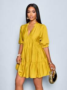 SOLERSUN 夏季服装 夏季服饰 演唱会服装 女士狂欢服装 节日度假服装 女士商务休闲沙滩装 女士度假服装 女士办公室服装 复古风 女士波西米亚风 - 芥末黃 - 查看 6