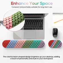 1 cái/bộ Giá đỡ cổ tay bàn làm việc tiện dụng - Thiết kế công thái học, rất mềm mại và thoải mái, tấm lót chuột - Thích hợp cho bàn máy tính và văn phòng phẩm - Hỗ trợ khuỷu tay thoải mái khi chơi game và làm việc văn phòng, thích hợp để thư giãn khi làm việc. - Màu cầu vồng - Xem 11