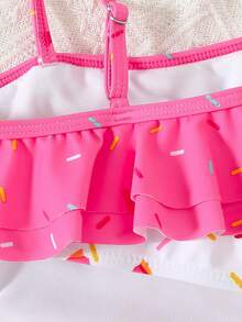 Emery Rose Kids Emery Rose Kids 女童休闲甜甜圈印花针织圆领长袖上衣和三角裤 - 粉色 - 查看 11