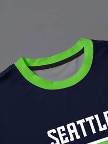 Aesthetic Post Men's Casual Numeric Print Round Neck Short Sleeve T-Shirt, Summer - Multicolor - View 5