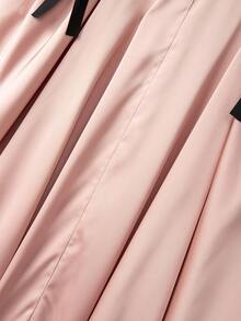 GlowEve CURVE Falda de fiesta versátil y elegante con lazo y drapeado para mujer de talla grande - Rosa - Ver 5