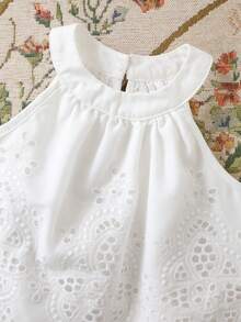 Cozy Pixies 女婴碎花印花圆领无袖上衣和松紧腰裤两件套