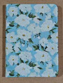 Chic Floral Fabric Notebook A6- A5 Size, Artistic Journal & Diary With Fresh Design"Oriental Silk" Back To School - Multicolor - View 11