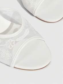 CUCCOO SZL Women's Fashion Versatile High Heel Slide Sandals For Daily Wear Valentine's Day - White - View 6