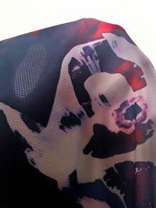 ROMWE MEN Goth Men's Tie-Dye Striped Drawstring Waist Pocket Casual Shorts - Multicolor - View 5