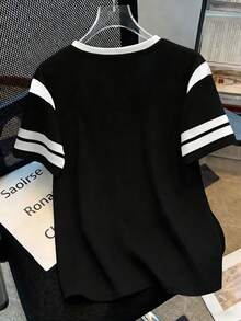 Rovax 女士圆领印花T恤 - 休闲圆领上衣 - 轻薄T恤，适合所有季节 - 白色 - 查看 2