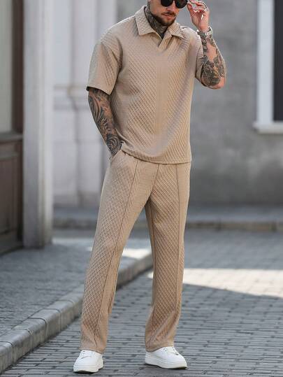 Manfinity CasualCool Męski zestaw koszulek polo z krótkim rękawem i teksturowanym materiałem