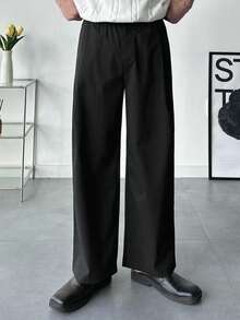 DAZY Men's Solid Color Pocket Casual Versatile Commute Suit Pants