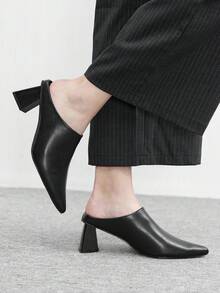 CUCCOO BIZCHIC 女士优雅尖头高跟鞋，通勤必备 - 黑色 - 查看 3