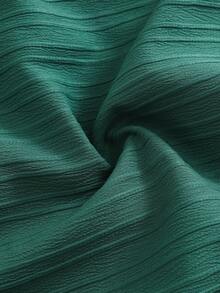 SHEIN 2pcs/Set Tween Girls Casual Textured Fabric Bow Back Camisole Top And Shorts Set - Green - View 6