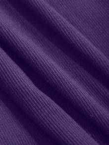 DAZY Women's Sleeveless Turtleneck Slim Fit Camisole, Summer - Purple - View 6