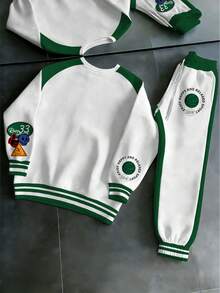 Aesthetic Post Men's Casual Sports Green Cute Pullover Pullover Sweatshirt Designer Sweatsuit - Multicolor - View 2