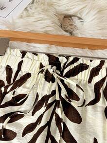 EMERY ROSE Quần dài cỡ lớn kiểu dáng thường ngày in hoa dành cho người đi làm. - Màu be - Xem 4