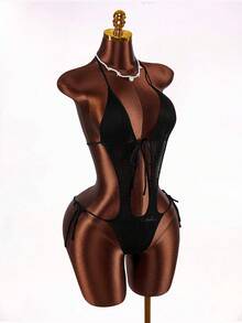 Amplova Women's Halter Backless Rainbow Yarn Jumpsuit, Sexy & Avant-Garde, Suitable For Vacation Outfits - Multicolor - View 4