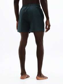 SUMWON Regular Men's Swim Trunks Beach Shorts With Drawstring Elastic Waist Side Pockets Palm Tree Logo Summer Vacation - Green - View 2